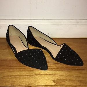 jcrew sloan studded suede d’orsay flats NWOT
